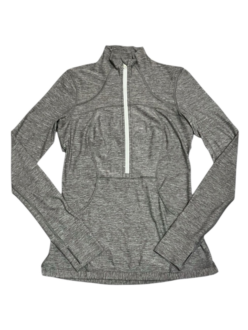 Lululemon Define Pullover 1/2 Zip Heathered Slate Long Sleeve Shirt Running Sz 6